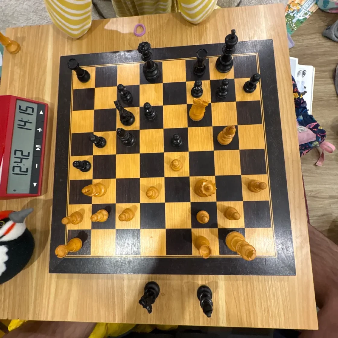 Original photo of a chess board